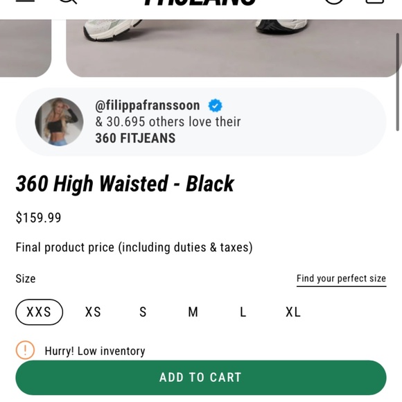 Fitjeans - 360 High Waisted - Black - Picture 7 of 16